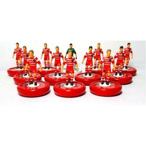 Subbuteo Andrew Table Soccer Alexandra Red kit on WSB Professional bases
